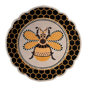 MACKENZIE-CHILDS Queen Bee Rug 4' Round New